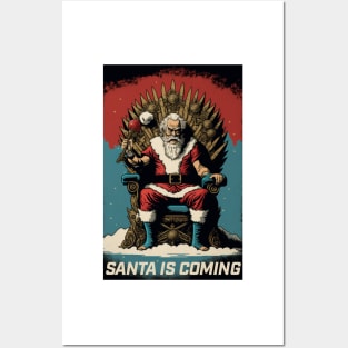 Santa is Coming Posters and Art